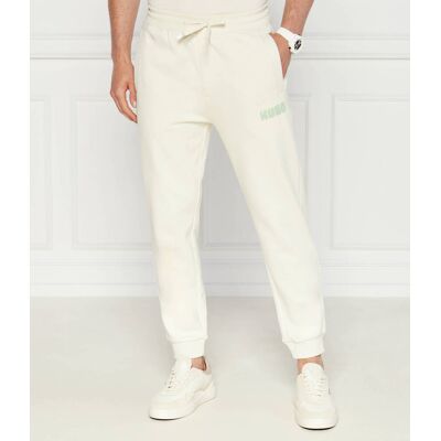 HUGO Spodnie dresowe Diqomo Regular Fit kremowy M HUGO Spodnie dresowe Diqomo Regular Fit kremowy M