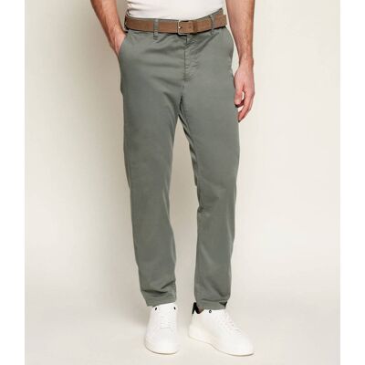Boss ORANGE Spodnie chino Tapered fit zielony 33/34 Boss ORANGE Spodnie chino Tapered fit zielony 33/34
