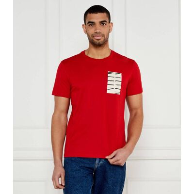 Calvin Klein Jeans T-shirt Serif Box Graphic Regular Fit czerwony XXL Calvin Klein Jeans T-shirt Serif Box Graphic Regular Fit czerwony XXL
