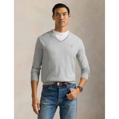 Polo Ralph Lauren Sweter Slim Fit popielaty L Polo Ralph Lauren Sweter Slim Fit popielaty L
