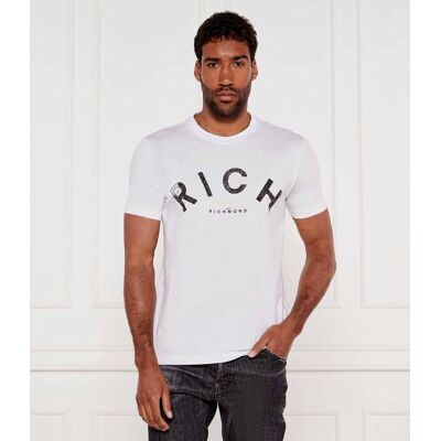 John Richmond T-shirt SEGIM Regular Fit biały M John Richmond T-shirt SEGIM Regular Fit biały M