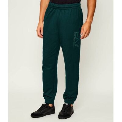 EA7 Spodnie dresowe Modern fit butelkowa zieleń L EA7 Spodnie dresowe Modern fit butelkowa zieleń L