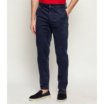 Boss ORANGE Spodnie chino Tapered fit granatowy 35/32 Boss ORANGE Spodnie chino Tapered fit granatowy 35/32