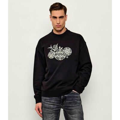 HUGO Bluza Darony Relaxed fit czarny S HUGO Bluza Darony Relaxed fit czarny S