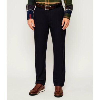 Barbour Spodnie Tailored Regular Fit z dodatkiem wełny granatowy 34 Barbour Spodnie Tailored Regular Fit z dodatkiem wełny granatowy 34
