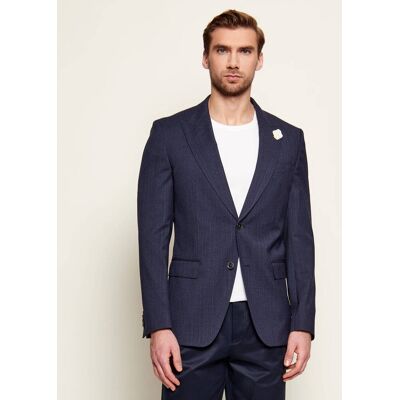 Boss BLACK Wełniana marynarka H-Hutson-Peak-261 Slim Fit granatowy 56 Boss BLACK Wełniana marynarka H-Hutson-Peak-261 Slim Fit granatowy 56