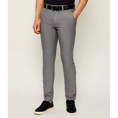 Boss ORANGE Spodnie chino Slim Fit z dodatkiem lnu szary 30/32 Boss ORANGE Spodnie chino Slim Fit z dodatkiem lnu szary 30/32