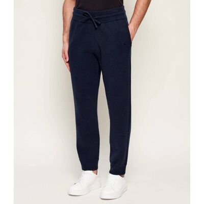 Burberry Kaszmirowe spodnie dresowe Regular Fit granatowy M Burberry Kaszmirowe spodnie dresowe Regular Fit granatowy M