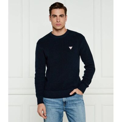 Guess Jeans Sweter Regular Fit granatowy S Guess Jeans Sweter Regular Fit granatowy S