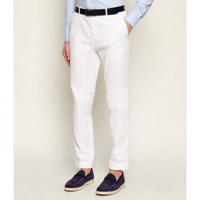 Boss BLACK Spodnie C-Genius-TU-WG-261F Slim Fit biały 50 Boss BLACK Spodnie C-Genius-TU-WG-261F Slim Fit biały 50