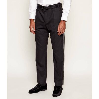 HUGO Spodnie Teagan254E1X Modern fit z dodatkiem wełny czarny 54 HUGO Spodnie Teagan254E1X Modern fit z dodatkiem wełny czarny 54