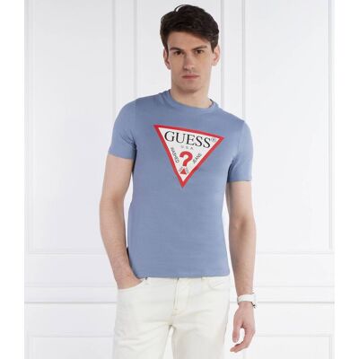 Guess T-shirt Slim Fit niebieski L Guess T-shirt Slim Fit niebieski L