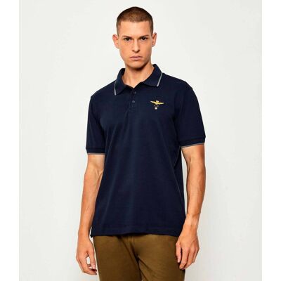 Aeronautica Militare Polo Regular Fit granatowy L Aeronautica Militare Polo Regular Fit granatowy L