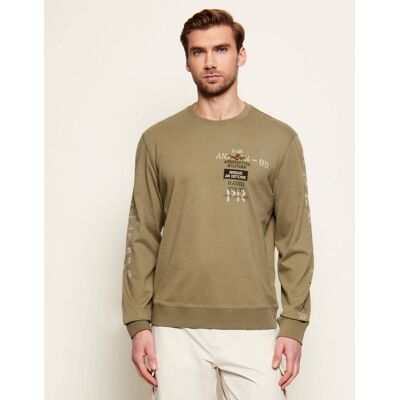 Aeronautica Militare Bluza Comfort fit oliwkowy XXL Aeronautica Militare Bluza Comfort fit oliwkowy XXL