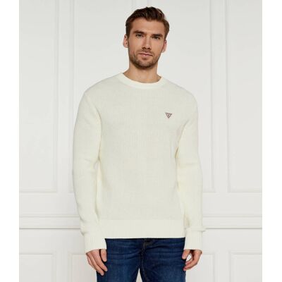 Guess Jeans Sweter Regular Fit ecru M Guess Jeans Sweter Regular Fit ecru M