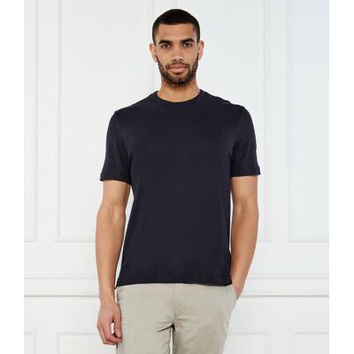 Boss BLACK T-shirt H-Taut 28 Regular Fit z dodatkiem lnu granatowy M Boss BLACK T-shirt H-Taut 28 Regular Fit z dodatkiem lnu granatowy M