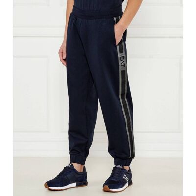 EA7 Model 7M000545_AF12660 Bawełniane ciemnoniebieskie spodnie dresowe - Tracksuit bottoms EA7 Model 7M000545_AF12660 Bawełniane ciemnoniebieskie spodnie dresowe - Tracksuit bottoms