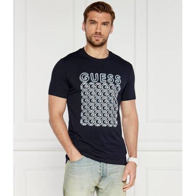Guess T-shirt G CHAIN Slim Fit granatowy M Guess T-shirt G CHAIN Slim Fit granatowy M