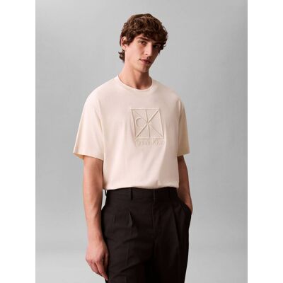 Calvin Klein T-shirt Relaxed fit beżowy S Calvin Klein T-shirt Relaxed fit beżowy S