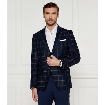 Boss BLACK Wełniana marynarka Hutson Regular Fit granatowy 46 Boss BLACK Wełniana marynarka Hutson Regular Fit granatowy 46