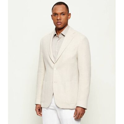 Boss BLACK Marynarka C-Hanry-262 Slim Fit z dodatkiem lnu beżowy 56 Boss BLACK Marynarka C-Hanry-262 Slim Fit z dodatkiem lnu beżowy 56