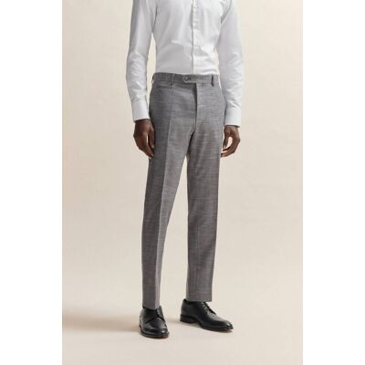 Boss BLACK Wełniane spodnie H-Genius-241 Regular Fit z dodatkiem lnu szary 48 Boss BLACK Wełniane spodnie H-Genius-241 Regular Fit z dodatkiem lnu szary 48