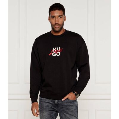 HUGO Bluza Dlogonty Relaxed fit czarny XXL HUGO Bluza Dlogonty Relaxed fit czarny XXL