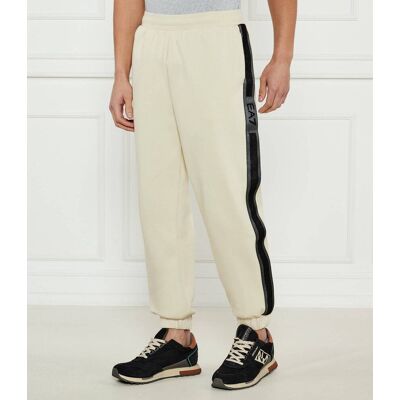 EA7 Spodnie dresowe Modern fit beżowy L EA7 Spodnie dresowe Modern fit beżowy L