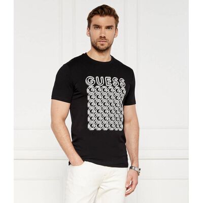 Guess T-shirt G CHAIN Slim Fit czarny M Guess T-shirt G CHAIN Slim Fit czarny M