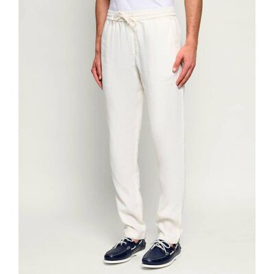 Tommy Hilfiger Lniane spodnie chino HARLEM Regular Fit ecru 38/34 Tommy Hilfiger Lniane spodnie chino HARLEM Regular Fit ecru 38/34