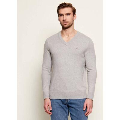 Tommy Hilfiger Sweter Regular Fit z dodatkiem kaszmiru szary XXL Tommy Hilfiger Sweter Regular Fit z dodatkiem kaszmiru szary XXL