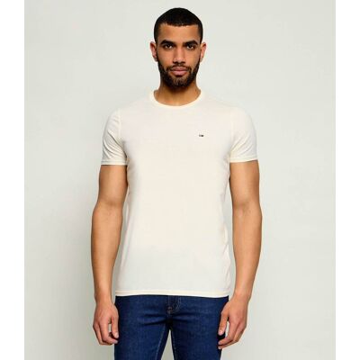 Tommy Jeans T-shirt Slim Fit kremowy XXL Tommy Jeans T-shirt Slim Fit kremowy XXL