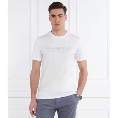Guess T-shirt Slim Fit stretch biały XXL Guess T-shirt Slim Fit stretch biały XXL