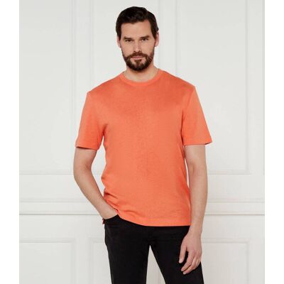 Boss BLACK T-shirt H-Taut 28 Regular Fit z dodatkiem lnu pomarańczowy XXL Boss BLACK T-shirt H-Taut 28 Regular Fit z dodatkiem lnu pomarańczowy XXL