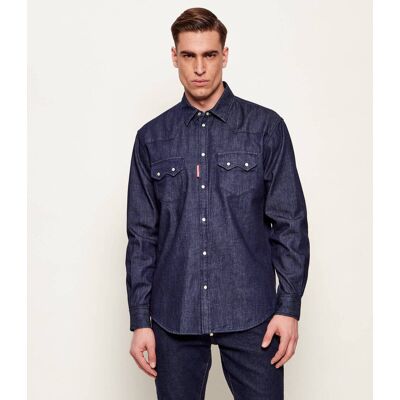 Dsquared2 Jeansowa koszula Twin Peaks Relaxed fit granatowy 48 Dsquared2 Jeansowa koszula Twin Peaks Relaxed fit granatowy 48