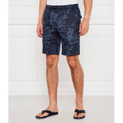 Tommy Hilfiger Lniane szorty HARLEM Regular Fit granatowy 31 Tommy Hilfiger Lniane szorty HARLEM Regular Fit granatowy 31
