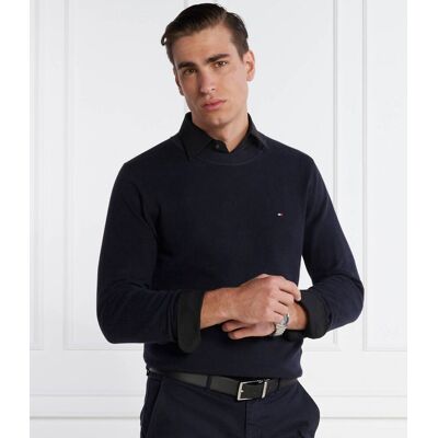 Tommy Hilfiger Sweter CHAIN RIDGE STRUCTURE granatowy L Tommy Hilfiger Sweter CHAIN RIDGE STRUCTURE granatowy L