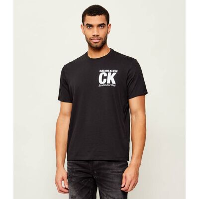 Calvin Klein T-shirt CORNER GRAPHIC Regular Fit czarny XXL Calvin Klein T-shirt CORNER GRAPHIC Regular Fit czarny XXL