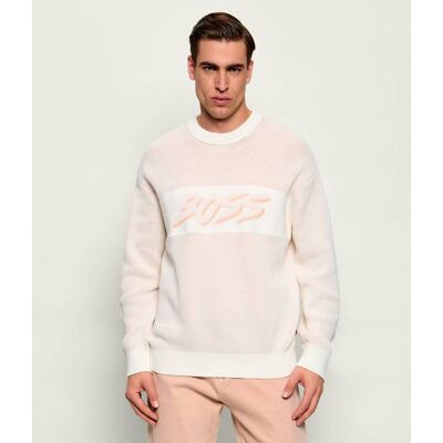 Boss ORANGE Sweter Kaywatch Loose fit beżowy XL Boss ORANGE Sweter Kaywatch Loose fit beżowy XL
