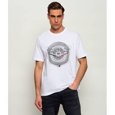 T-shirt TYRE GRAPHIC Tommy Hilfiger x Cadillac Formula 1 Team Regular Fit biały L T-shirt TYRE GRAPHIC Tommy Hilfiger x Cadillac Formula 1 Team Regular Fit biały L