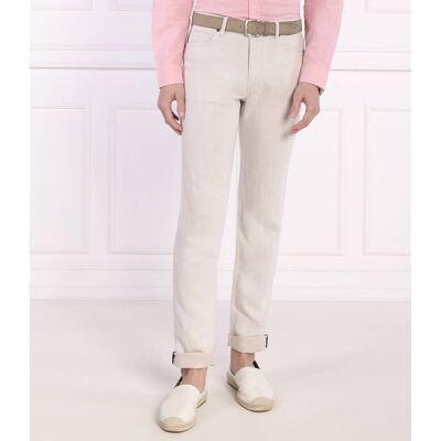 Joop! Spodnie Fortres Modern fit z dodatkiem lnu beżowy 36/34 Joop! Spodnie Fortres Modern fit z dodatkiem lnu beżowy 36/34
