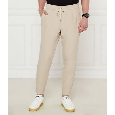 Boss GREEN Spodnie jogger T_Flex Tapered fit beżowy 56 Boss GREEN Spodnie jogger T_Flex Tapered fit beżowy 56