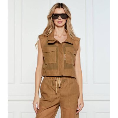 Pinko Kamizelka Gilet Regular Fit brązowy M Pinko Kamizelka Gilet Regular Fit brązowy M