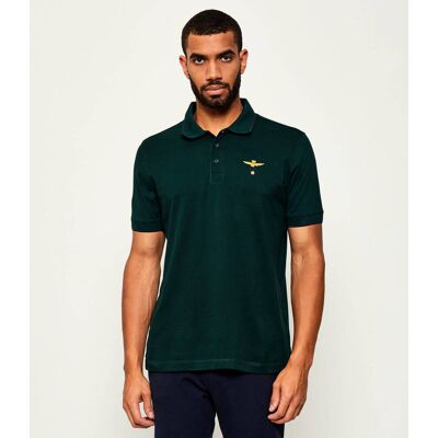 Aeronautica Militare Polo Regular Fit butelkowa zieleń M Aeronautica Militare Polo Regular Fit butelkowa zieleń M