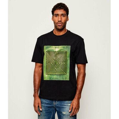 HUGO T-shirt Dabryntee Relaxed fit czarny M HUGO T-shirt Dabryntee Relaxed fit czarny M