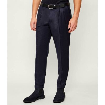 Boss BLACK Wełniane spodnie C-Perin-DPL-TU-261 Regular Fit granatowy 52 Boss BLACK Wełniane spodnie C-Perin-DPL-TU-261 Regular Fit granatowy 52