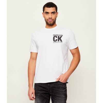 Calvin Klein T-shirt CORNER GRAPHIC Regular Fit biały S Calvin Klein T-shirt CORNER GRAPHIC Regular Fit biały S