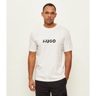 HUGO T-shirt Dumeo Regular Fit kremowy XS HUGO T-shirt Dumeo Regular Fit kremowy XS