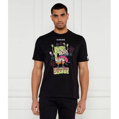 Iceberg T-shirt Iceberg x Spongebob Regular Fit czarny M Iceberg T-shirt Iceberg x Spongebob Regular Fit czarny M