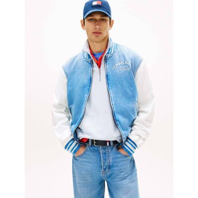 Tommy Jeans Jeansowa kurtka bomber Relaxed fit niebieski S Tommy Jeans Jeansowa kurtka bomber Relaxed fit niebieski S